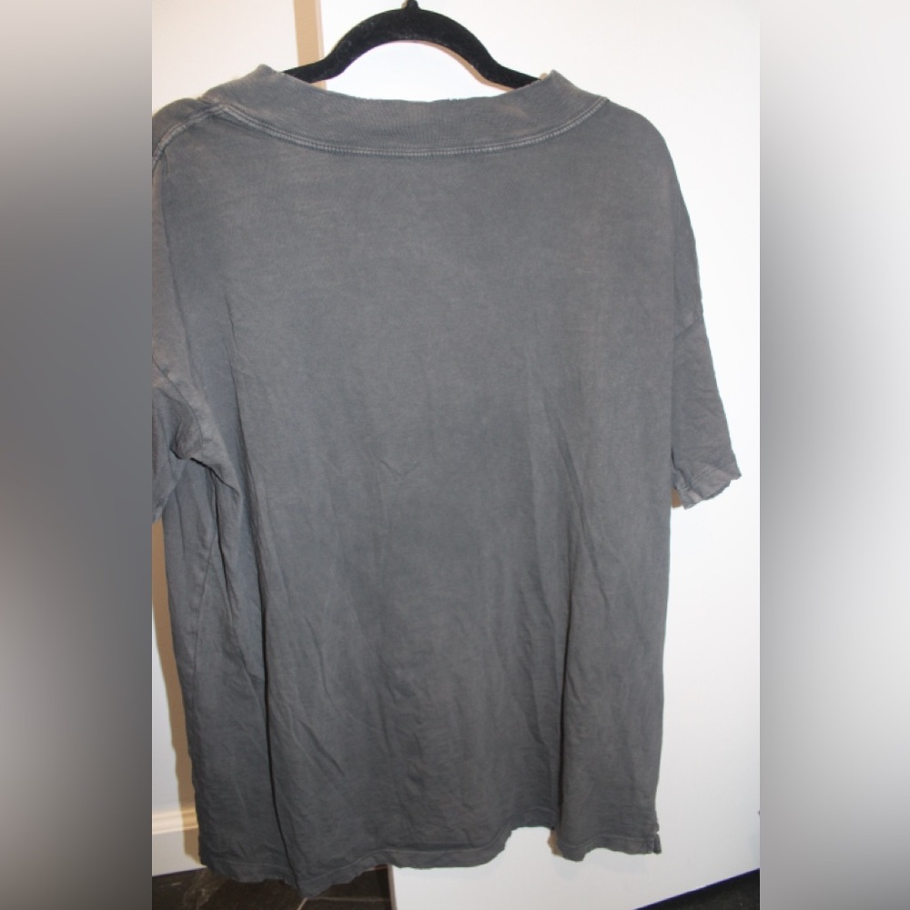 Aerie Oversized V-Neck Boyfriend T-Shirt Gray Small - Picture 8 of 9